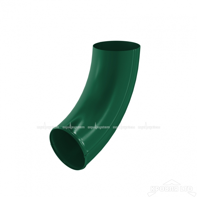 Отвод трубы для водостока Аквасистем 90мм RAL 6005 зеленый мох