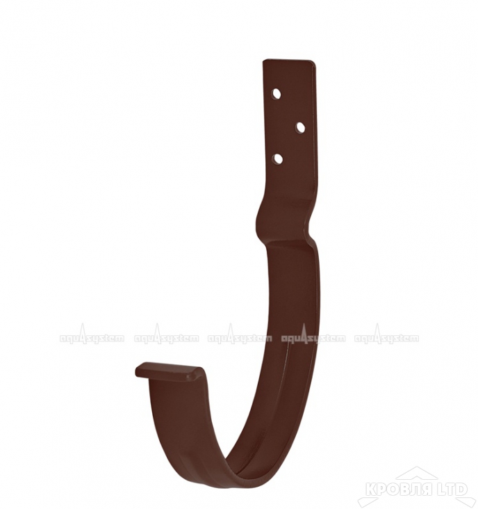 Кронштейн желоба для водостока короткий Аквасистем 150/100 160мм RAL 8017 шоколад