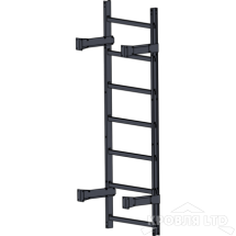 Пожарная лестница Универсальная Rofsystems П1-1, Ступень 800 мм Полиэстер RAL Цвет RAL 7024 Серый графит, 2,45 м