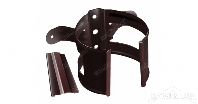 Кронштейн трубы на дерево Oптима 125/90 RAL 8017 шоколад