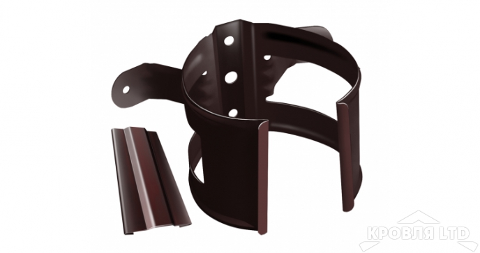Кронштейн трубы на дерево Грендлайн 100мм RAL 8017 шоколад