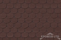 Гибкая черепица Roofshield  серия Family Light коллекция Готик цвет коричневый с оттенением