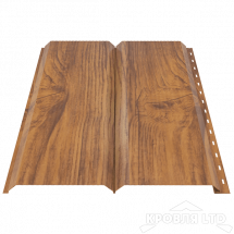 Сайдинг металлический Евробрус, под дерево Орех 3Д, толщина 0,45