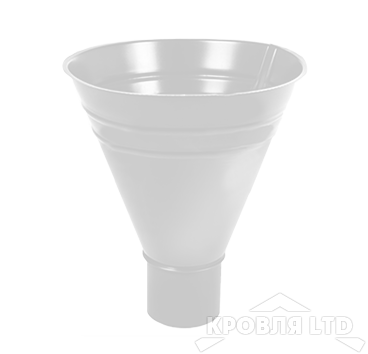 Воронка водосборная для водостока Foramina PUR  д300/100 мм RAL 9003 белый