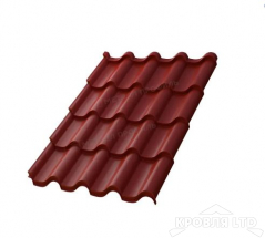 Металлочерепица Монтерроса- S , RAL 3011 Коричнево-красный, толщина 0,5