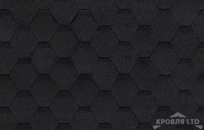 Гибкая черепица Шинглас серия Оптима коллекция Соната цвет Черный