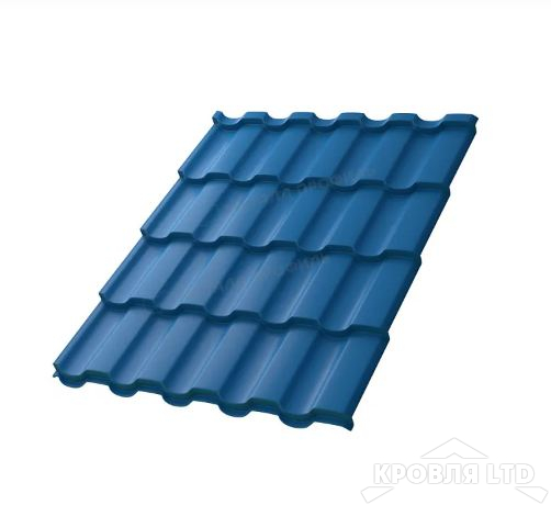 Металлочерепица Монтекристо- S , RAL 5015 Небесно- голубой, толщина 0,5