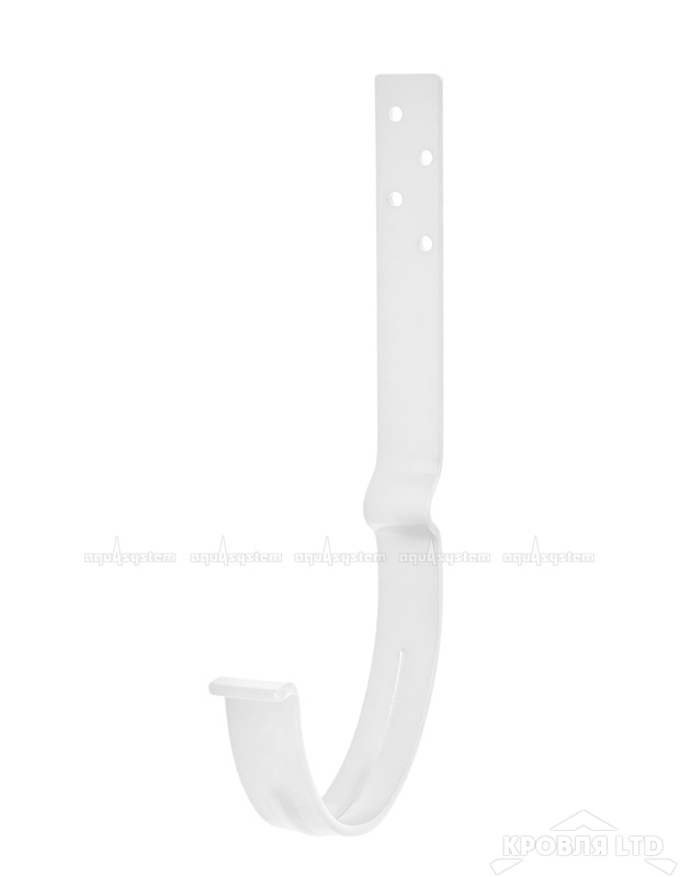 Кронштейн желоба для водостока длинный Аквасистем 150/100 230мм RAL 9003 белый