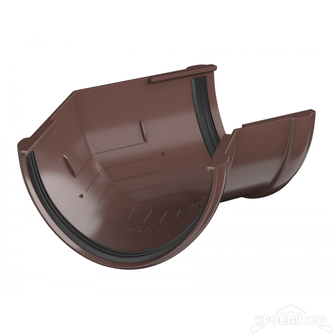 ТН ПВХ D125/82 ММ УГОЛ ЖЕЛОБА 135° КОРИЧНЕВЫЙ  Rall 8017